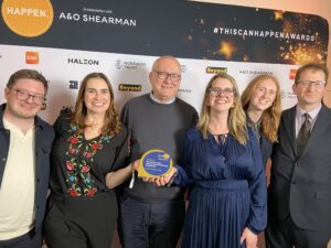 Helen & Douglas accept HR Award